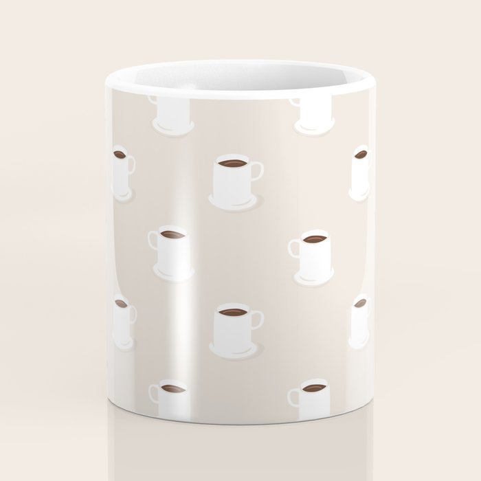Retro coffee cup cartoon pattern Coffee Mug Gallery Image 4