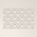 Retro coffee cup cartoon pattern Welcome Mat Gallery Image 1