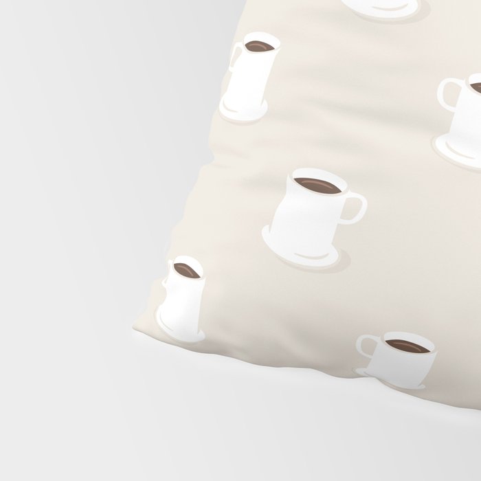 Retro coffee cup cartoon pattern Pillow Sham Gallery Image 4