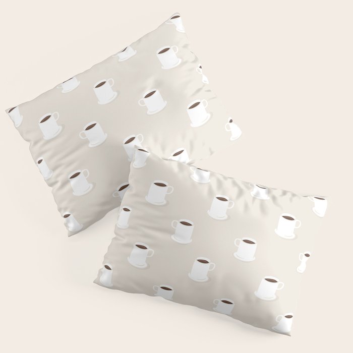 Retro coffee cup cartoon pattern Pillow Sham Gallery Image 3
