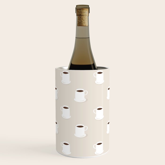 Retro coffee cup cartoon pattern Wine Chiller Gallery Image 1