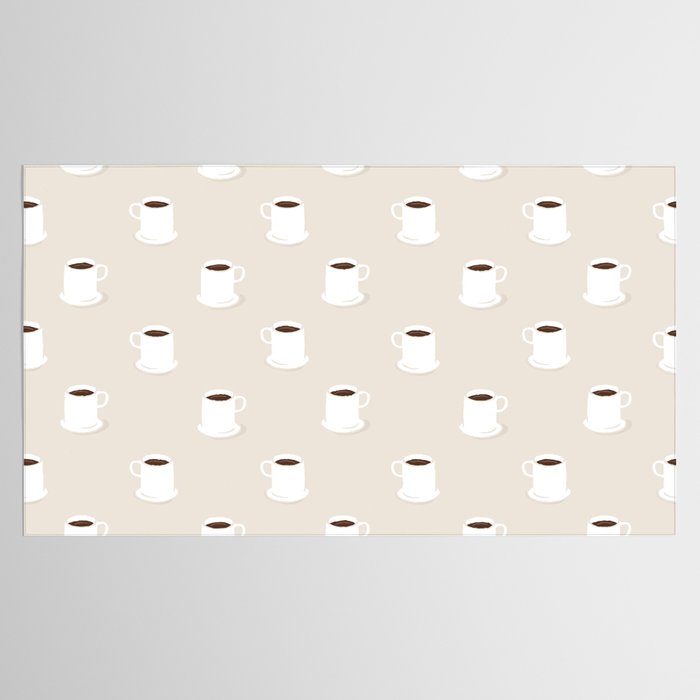 Retro coffee cup cartoon pattern Tablecloth Gallery Image 2