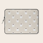 Retro coffee cup cartoon pattern Laptop Sleeve Gallery Image 1