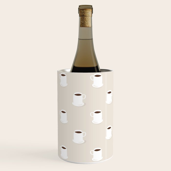 Retro coffee cup cartoon pattern Wine Chiller Gallery Image 3