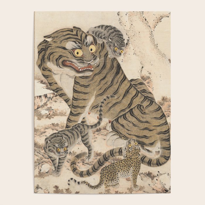 Tiger Family, Korean Art, 1800s Poster Gallery Image 4