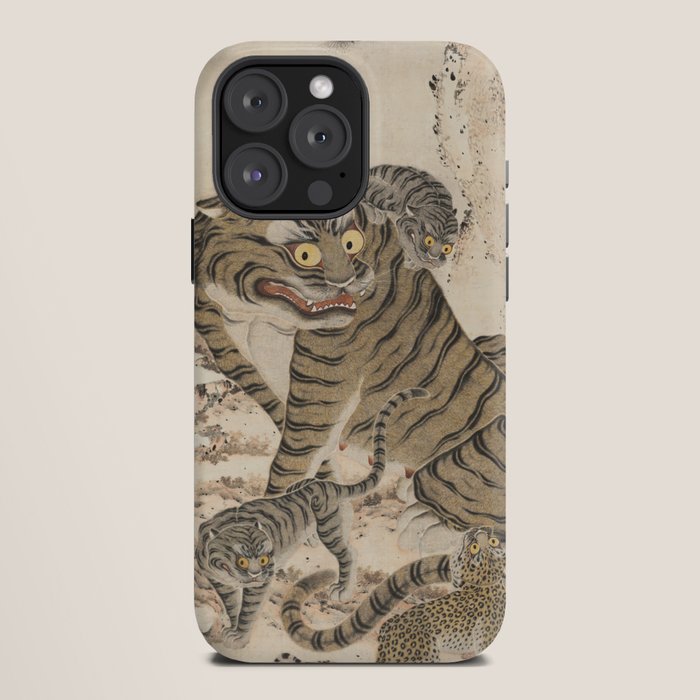Tiger Family, Korean Art, 1800s iPhone Case Gallery Image 12