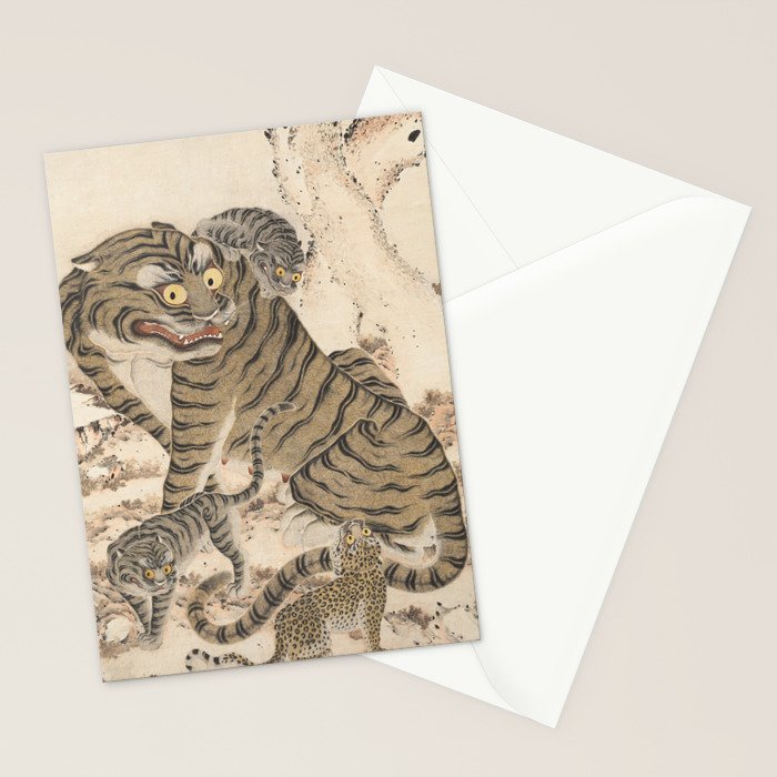 Tiger Family, Korean Art, 1800s Stationery Card Gallery Image 2