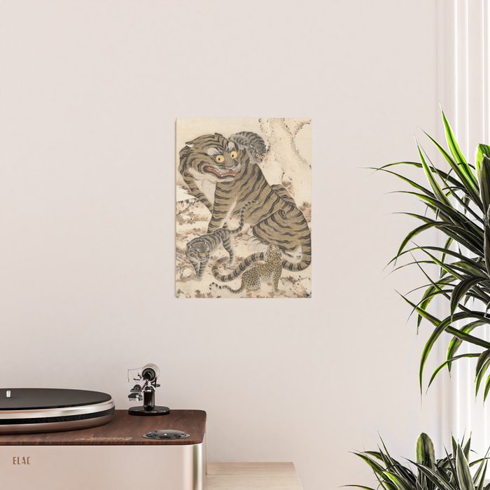 Tiger Family, Korean Art, 1800s Poster Gallery Image 2
