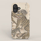 Tiger Family, Korean Art, 1800s iPhone Case Gallery Image 1