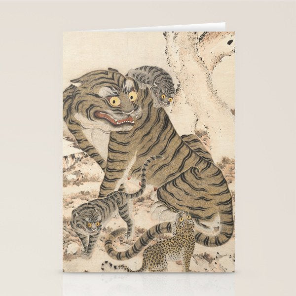 Tiger Family, Korean Art, 1800s Stationery Card Gallery Image 2