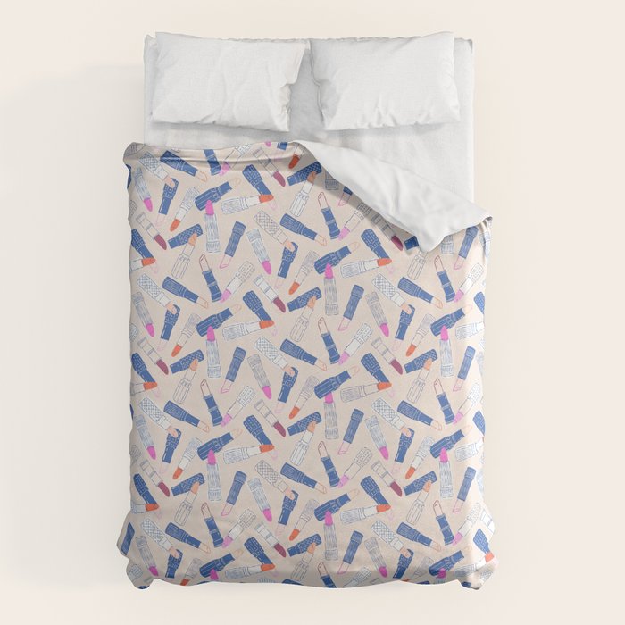 Lipstick Tubes Illustration Duvet Cover Gallery Image 6