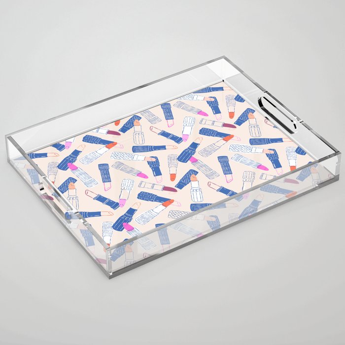 Lipstick Tubes Illustration Acrylic Tray Gallery Image 1