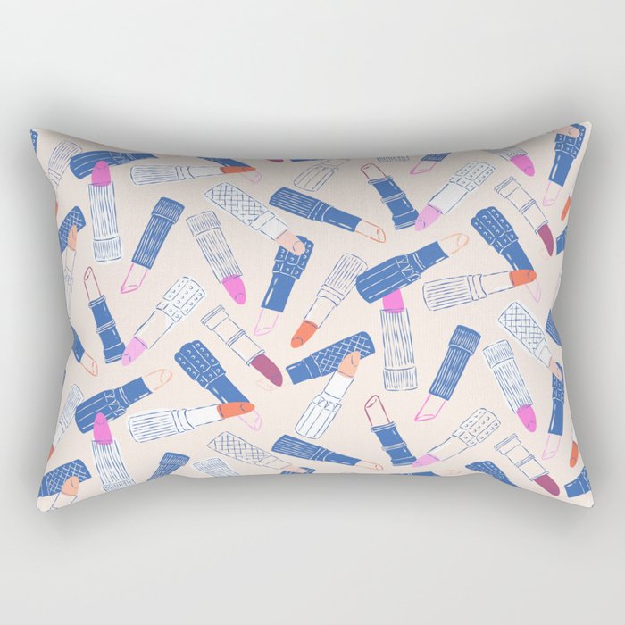 Lipstick Tubes Illustration Rectangular Pillow Gallery Image 2
