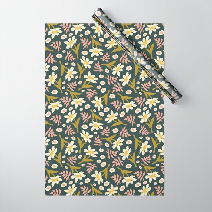 Fall Floral  Wrapping Paper Gallery Image 1