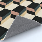 Cuboid Geometric Abstract Shapes Pattern XXXI Rug Gallery Image 4