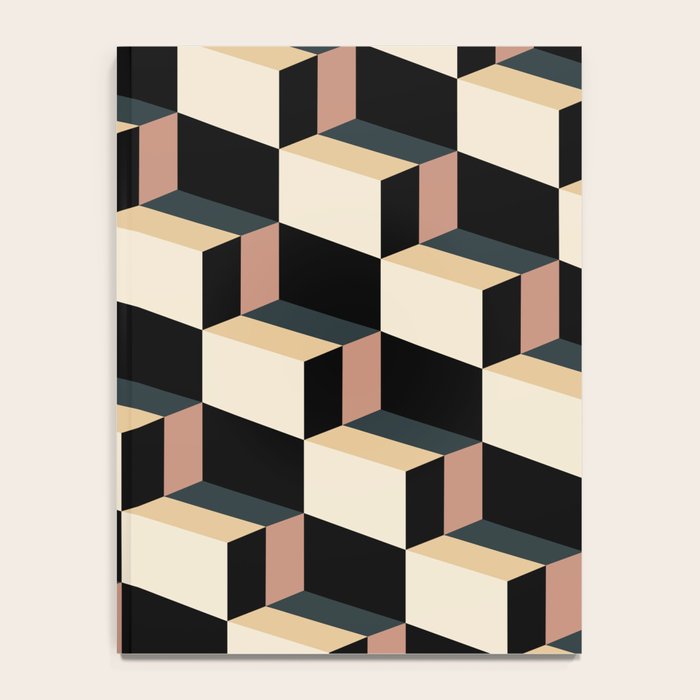 Cuboid Geometric Abstract Shapes Pattern XXXI Notebook Gallery Image 4