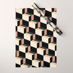 Cuboid Geometric Abstract Shapes Pattern XXXI Wrapping Paper Gallery Image 1
