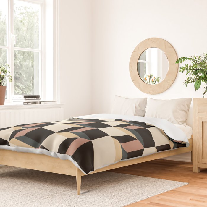 Cuboid Geometric Abstract Shapes Pattern XXXI Duvet Cover Gallery Image 2