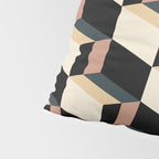 Cuboid Geometric Abstract Shapes Pattern XXXI Pillow Sham Gallery Image 4