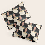 Cuboid Geometric Abstract Shapes Pattern XXXI Pillow Sham Gallery Image 3