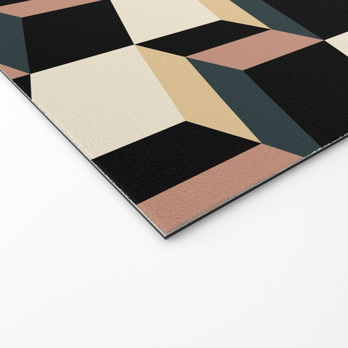 Cuboid Geometric Abstract Shapes Pattern XXXI Welcome Mat Gallery Image 2