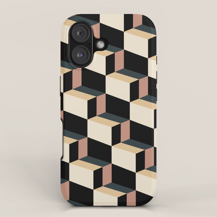 Cuboid Geometric Abstract Shapes Pattern XXXI iPhone Case Gallery Image 1