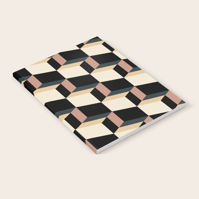 Cuboid Geometric Abstract Shapes Pattern XXXI Notebook Gallery Image 2