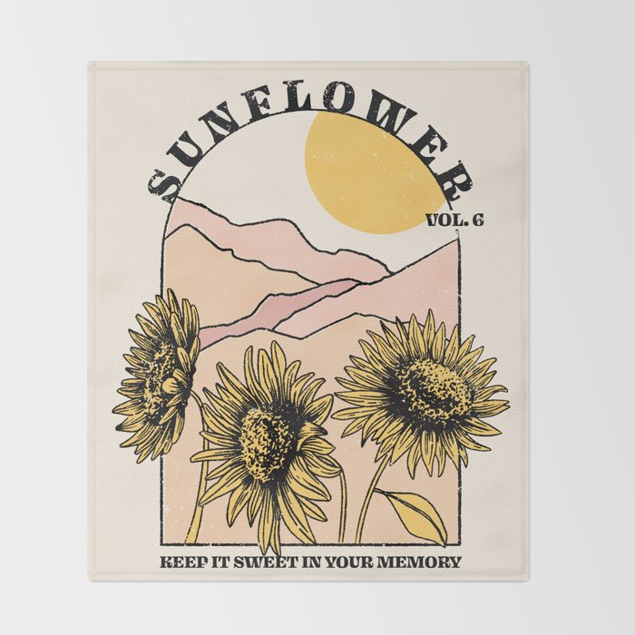 Sunflower Throw Blanket Gallery Image 2