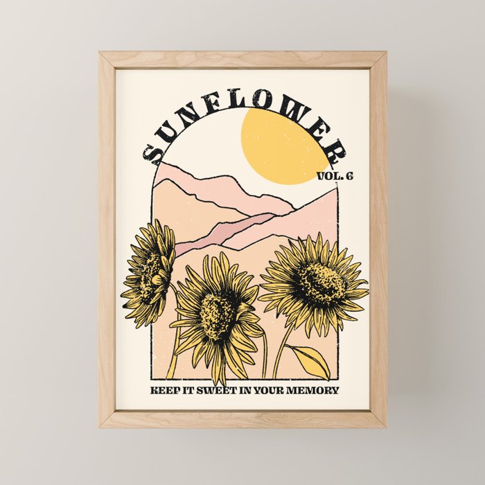 Sunflower Mini Art Print Gallery Image 1