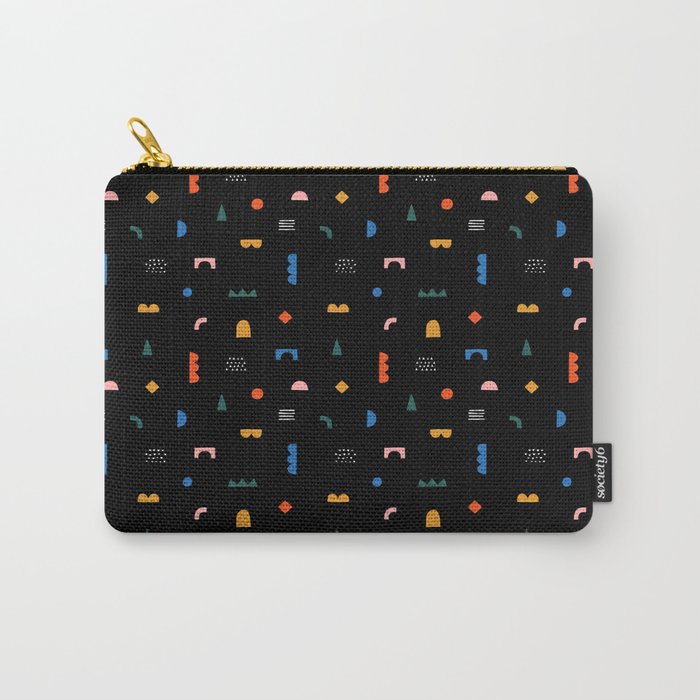 Colorful abstract geometric shape art pattern Carry All Pouch Gallery Image 1