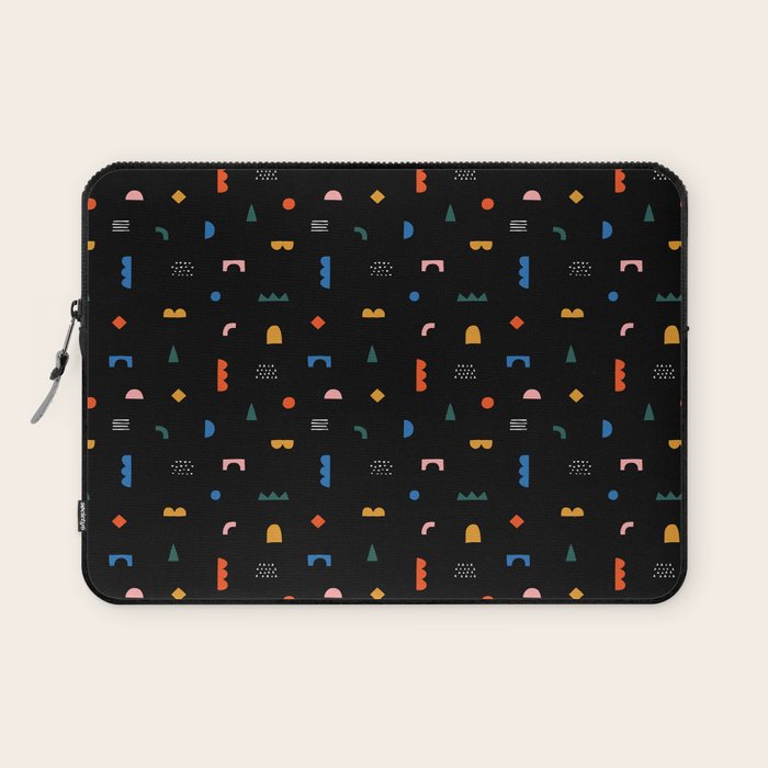 Colorful abstract geometric shape art pattern Laptop Sleeve Gallery Image 1