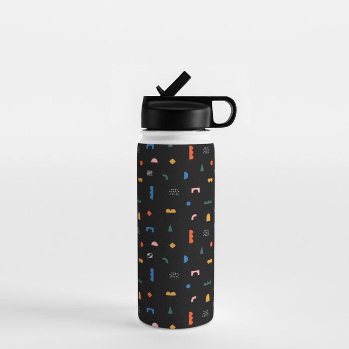 Colorful abstract geometric shape art pattern Water Bottle Gallery Image 1