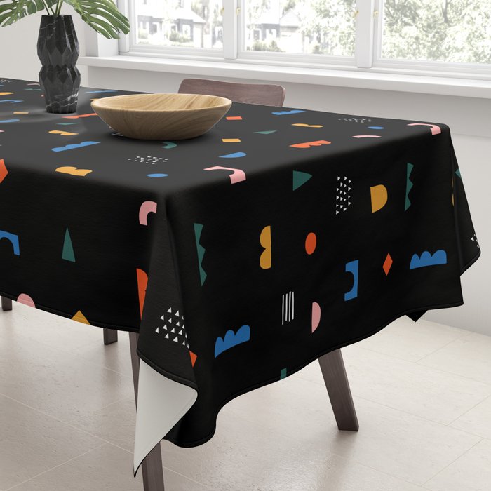Colorful abstract geometric shape art pattern Tablecloth Gallery Image 3