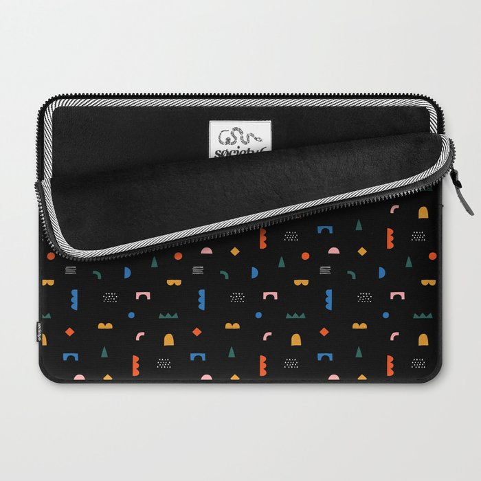 Colorful abstract geometric shape art pattern Laptop Sleeve Gallery Image 2