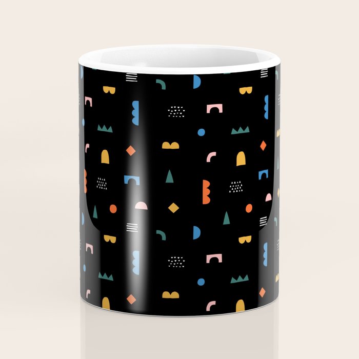Colorful abstract geometric shape art pattern Coffee Mug Gallery Image 4