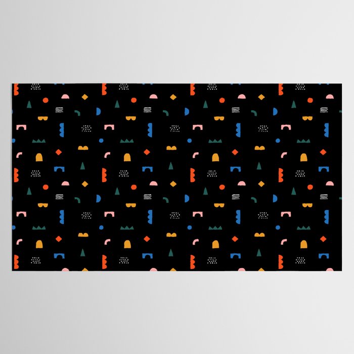 Colorful abstract geometric shape art pattern Tablecloth Gallery Image 2