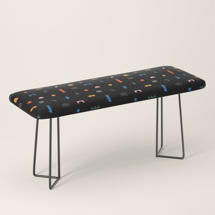 Colorful abstract geometric shape art pattern Bench Gallery Image 1