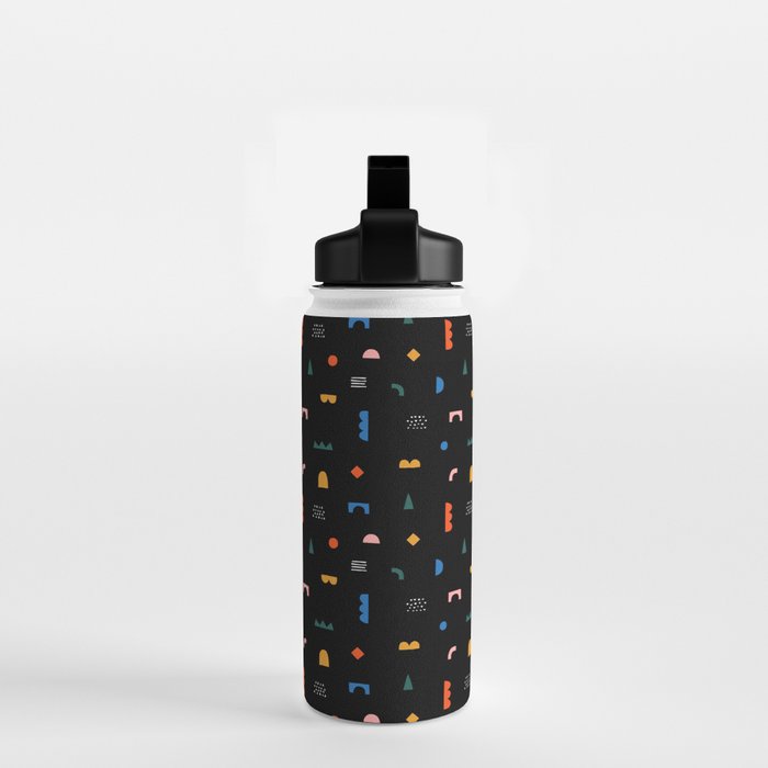 Colorful abstract geometric shape art pattern Water Bottle Gallery Image 2