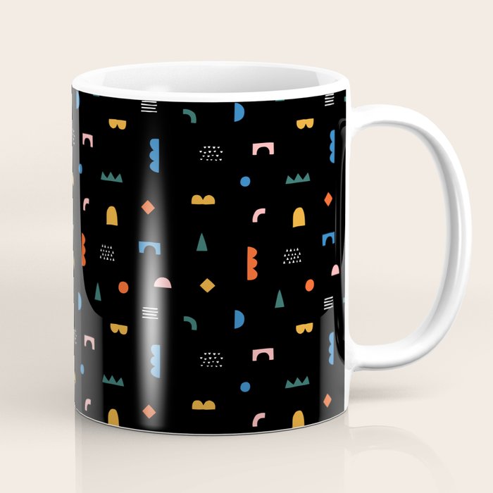 Colorful abstract geometric shape art pattern Coffee Mug Gallery Image 1