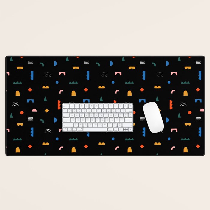Colorful abstract geometric shape art pattern Desk Mat Gallery Image 1