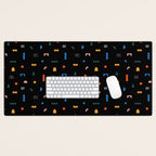 Colorful abstract geometric shape art pattern Desk Mat Gallery Image 1