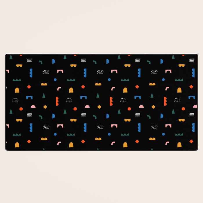 Colorful abstract geometric shape art pattern Desk Mat Gallery Image 3