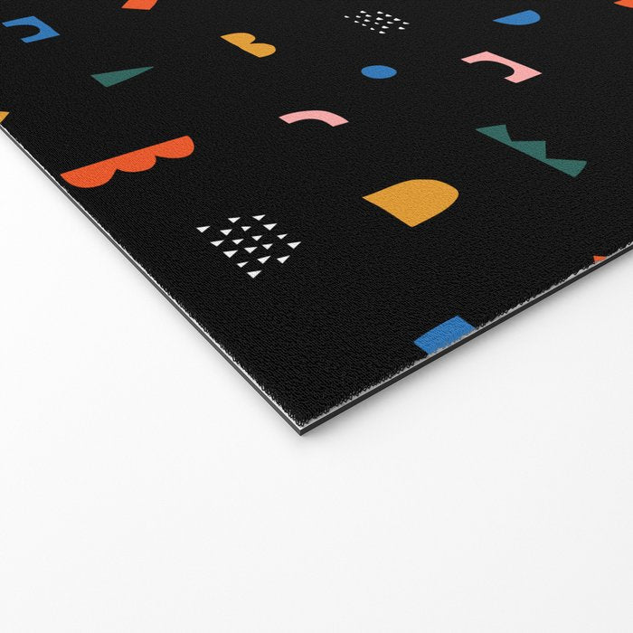 Colorful abstract geometric shape art pattern Welcome Mat Gallery Image 2