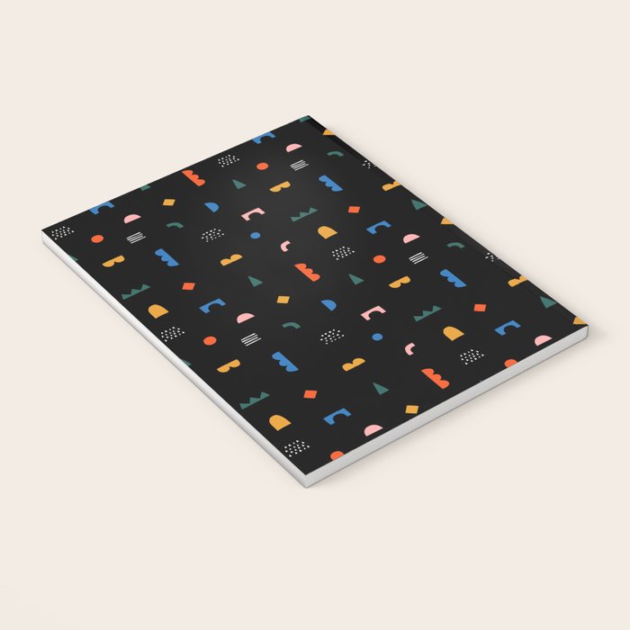 Colorful abstract geometric shape art pattern Notebook Gallery Image 3