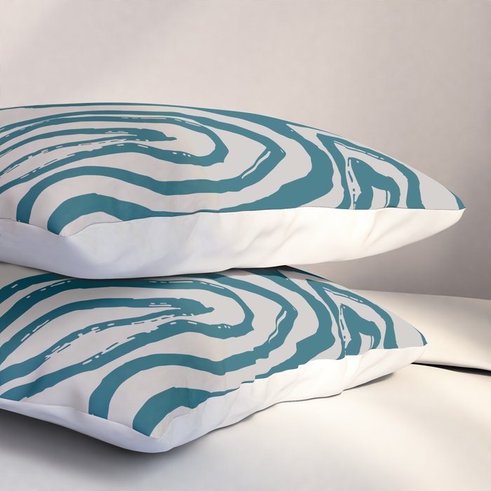 Aquamarine Brush Rivers Pillow Sham Gallery Image 3