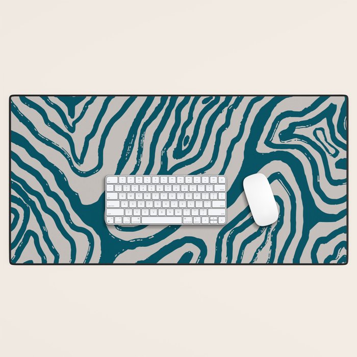 Aquamarine Brush Rivers Desk Mat Gallery Image 1