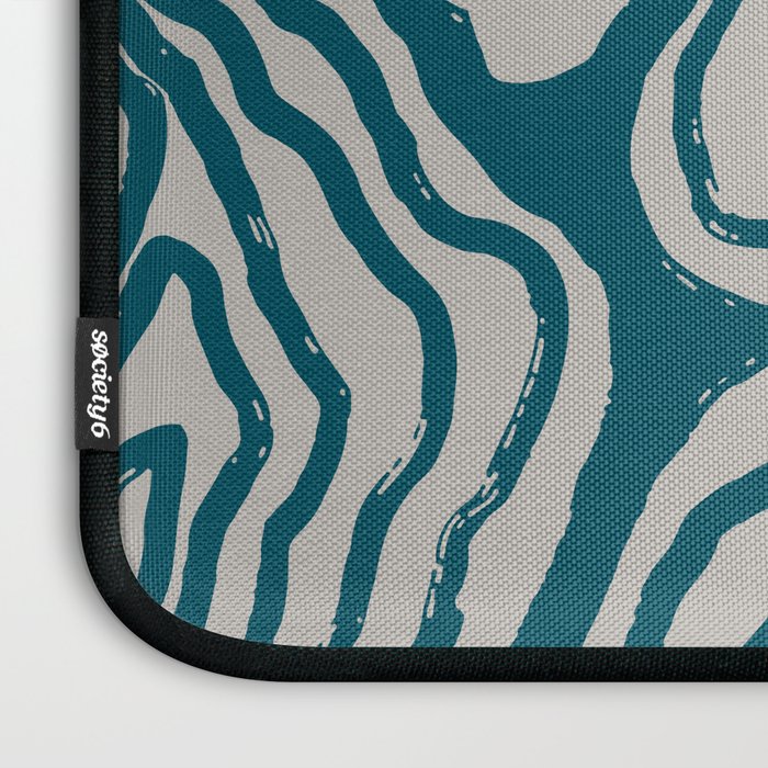 Aquamarine Brush Rivers Laptop Sleeve Gallery Image 3
