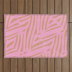 tiki pink Outdoor Rug Gallery Image 1