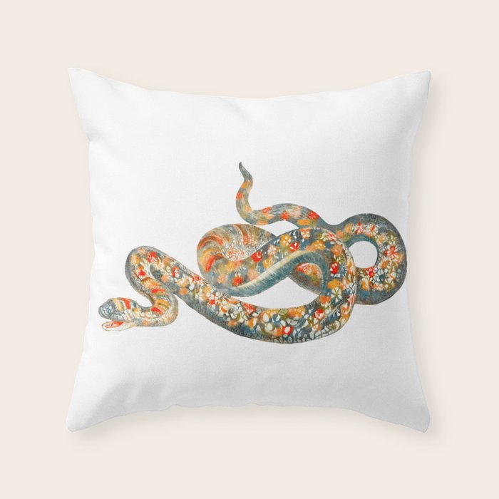 A snake by Johan Teyler  Throw Pillow Gallery Image 6