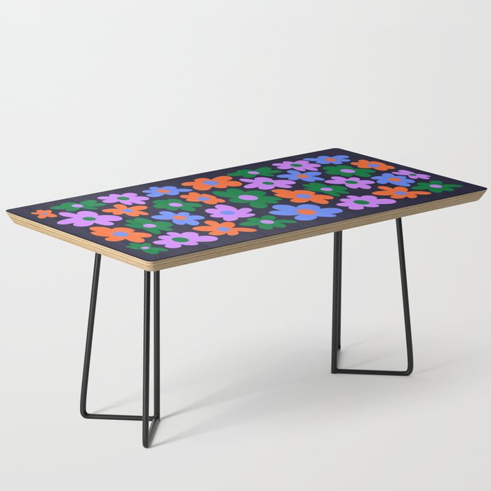 Retro Flowers: Midnight Black Edition Coffee Table Gallery Image 1